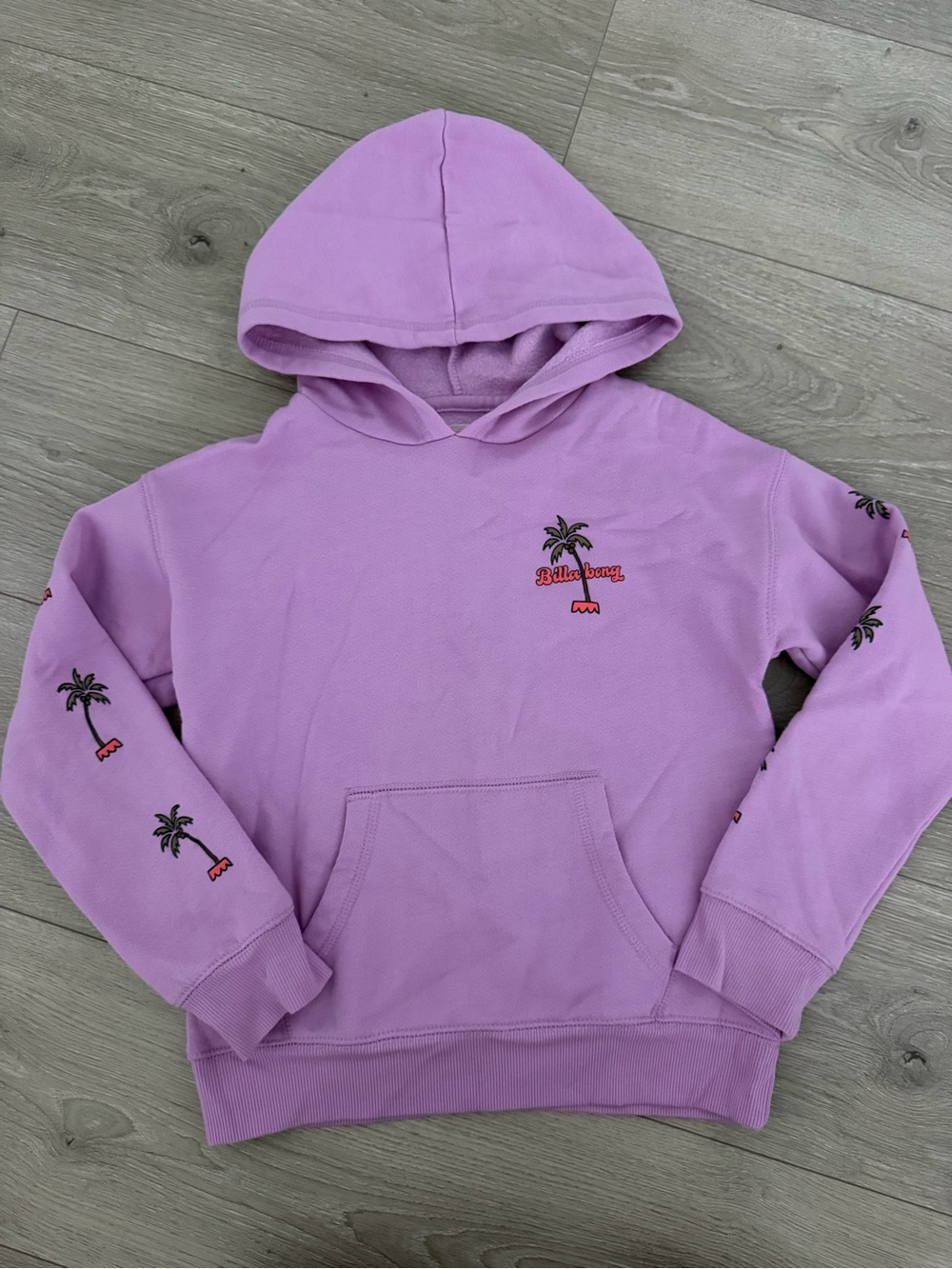 Billabong Lilac Palm-Print Kids Hoodie